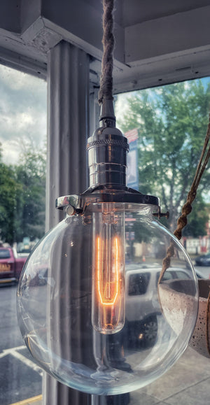 Lodestone Glass Globe Light