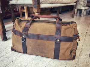 Weekender with Leather Stripe
