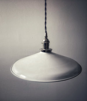 Lodestone White Enamel Pendant