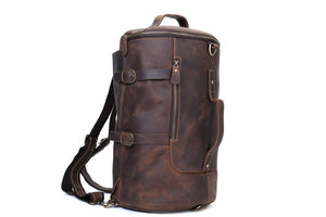 Round Leather Backpack